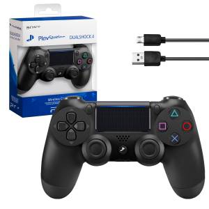 Джойстик PS4 DualShock беспроводной A черный (logo)