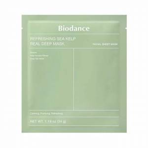 Успокаивающая гидрогелевая маска с водорослями Biodance Refreshing Sea Kelp Real Deep Mask, в упаковке 4 шт