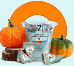 Успокаивающая ночная маска с экстрактом тыквы в пирамидках 7 Days Secret Healing Pumpkin Sleeping Pack