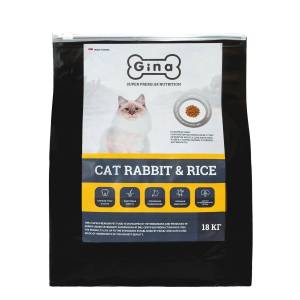 [18 кг] Корм для кошек сухой Gina Cat Rabbit & Rice кролик+рис