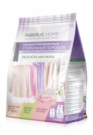 Концентрированный стиральный порошок для деликатных тканей и шерсти, 800 гр