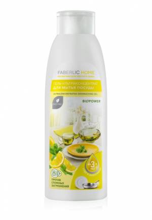 Гель-ультраконцентрат для мытья посуды с биоэнзимами «Лимон и мята», 500 мл