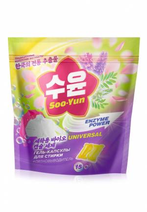 Гель-капсулы для стирки с энзимами SOO-YUN, 225 гр