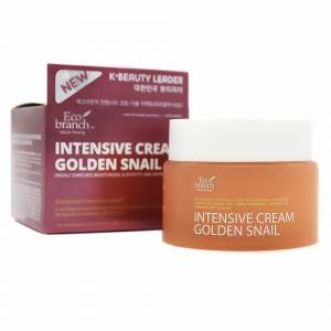 Eco Branch Intensive Cream Golden Snail - интенсивный питательный крем для лица на основе золота и муцина улитки