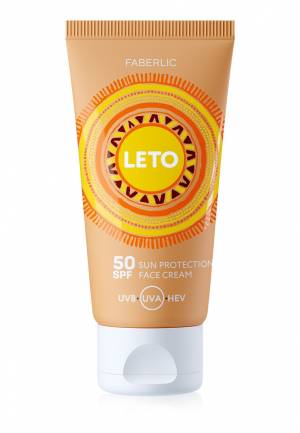 Крем для лица солнцезащитный SPF 50 Leto, 50 мл
