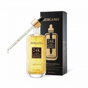 BERGAMO 24K Real Gold Ampoule — это инновационная антивозрастная сыворотка с настоящим золотом, которая поможет вам достичь невероятных результатов.