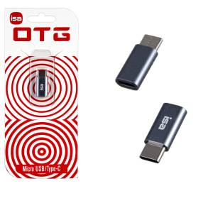 Переходник OTG Micro USB на Type-C G-03 ISA Космический серый