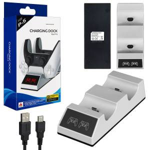 Зарядная станция для 2-x геймпадов PS5 Dual Sense Charging Dock TP5-0508M