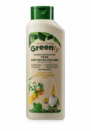 Концентрированный гель для мытья посуды «Цитрусовый микс» Home Gnome Greenly, 500 мл