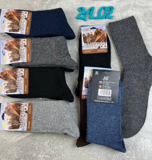 12 пар Мужские термо-носки верблюжья шерсть 41-47