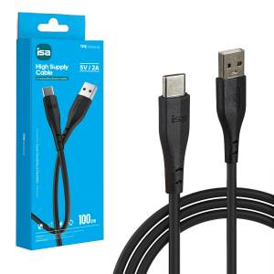 Кабель X7 USB на Type-C 1m 2A ISA черный