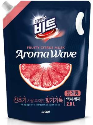 Жидкое средство для стирки LION BEAT AROMA Wave Грейпфрут, концентрированное, 2 л