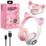 Наушники Bluetooth STM-28 CAT JBH розовые