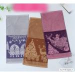 [Упаковка 12 шт] Полотенца для рук и кухни 35*75 см. Состав: 100 % хлопок. Материал: Лён+махра