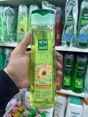 Шампунь для жирных волос Чистая линия 'Свежесть и объем' с экстрактом календулы, 400 мл