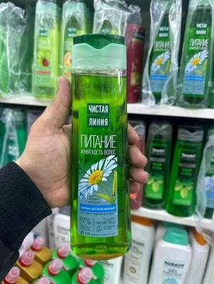 Шампунь для сухих волос Чистая линия 'Питание и мягкость' с экстрактом ромашки, 400 мл