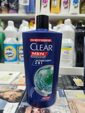 2 в 1  Шампунь для мужчин против перхоти Clear 'Актив спорт', 610 мл