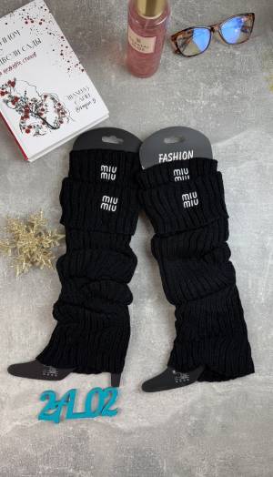 Женские гетры Шерсть 80% Черные