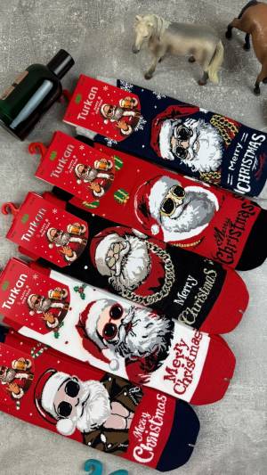 10 пар Мужские новогодние носки Хлопок 90% Р.: 41-46