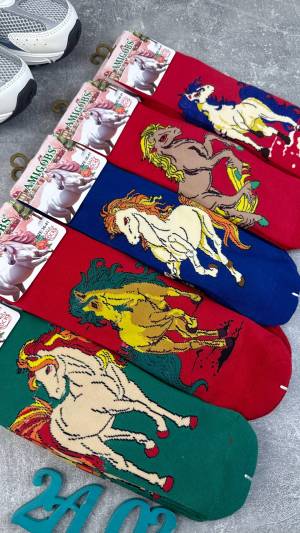 10 пар Женские новогодние носки Хлопок, высокие 36-41