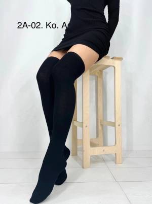 Тёплые чулки ботфорты гладкие Размер единый 42-46