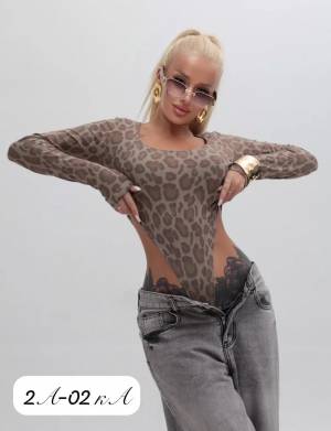 БОДИ леопард Р.: 40-42, 42-44, 44-46, 46-48 в размер. Хлопок и эластан Не просвечивает