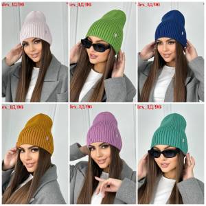 Зимняя шапка без отворота, без флиса. Состав : 50% Cotton + 50% acrylic