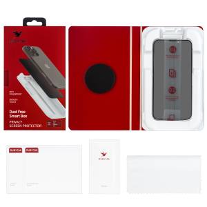 Защитное стекло RUBYTAK iPh 13/13 Pro/14/16e Silk Printing с аппликатором