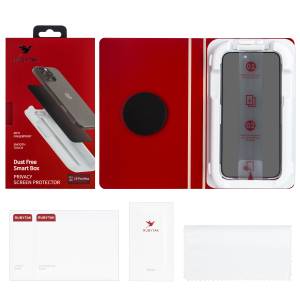 Защитное стекло RUBYTAK iPh 15 Pro Max Privacy с аппликатором