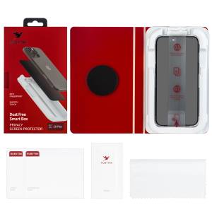 Защитное стекло RUBYTAK iPh 15 Plus Privacy с аппликатором