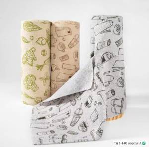 [В рулоне 20 шт] Салфетки из микрофибры 25*25 см Многоразовые, отлично впитывают. Без выбора!