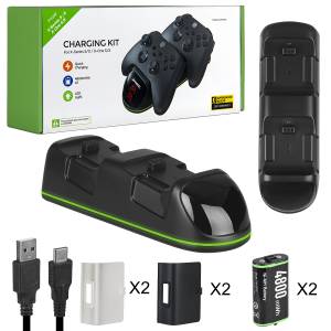 Зарядная станция для 2-х геймпадов Xbox One/Series + 2 аккумулятора 2000mAh TYX-1623X