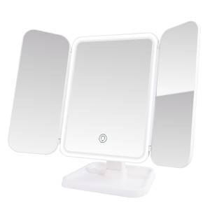 Настольное зеркало для макияжа с подсветкой ML-02 ISA белое