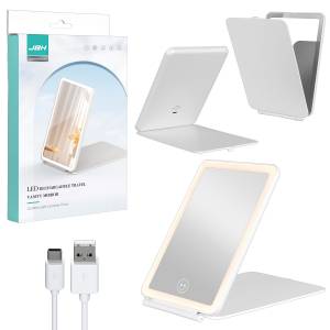 Настольное зеркало для макияжа с подсветкой A4 JBH белое