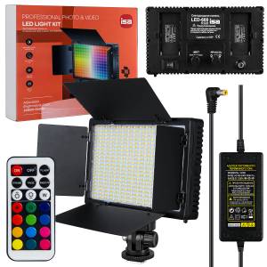 Светодиодная панель со шторками для фотосъемки LED-600 RGB ISA