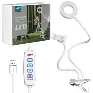 Селфи кольцо с гибким держателем 8,5' SL-10 белое JBH