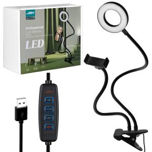 Селфи кольцо с гибким держателем 8,5' SL-10 черное JBH