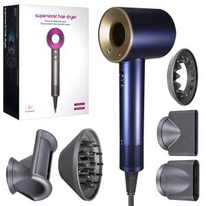 Набор фен Синий с золотом (6 в 1) 3м