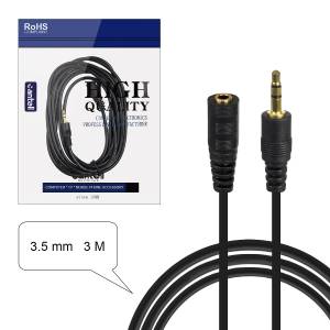 Кабель AUX Jack3.5mm папа\мама Extension cable 3M