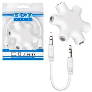 Кабель AUX 3,5 мм 6 в 1 белый
