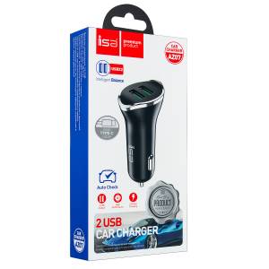 АЗУ AZ07 USB на Type-C + 2 USB 2A черное