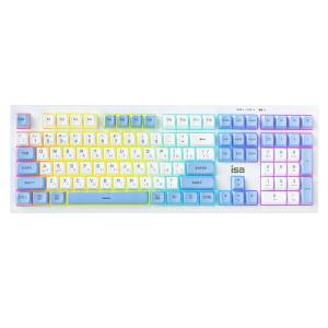 Беспроводная клавиатура с RGB-подсветкой ISA KB-10 белая