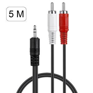 Кабель AUX 3.5 на 2 RCA золоченый 5M