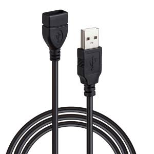 Кабель USB 2.0 удлинитель 3M черный
