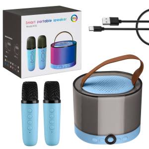 Портативная акустика с 2 микрофонами K52 синий