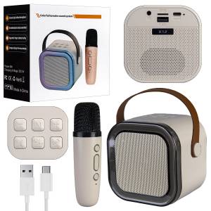 Портативная акустика с микрофоном K12 Бежевая