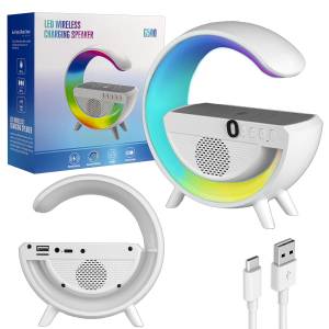 Портативная акустика RGB с беспроводной зарядкой G500 белый