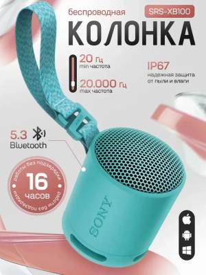 Портативная Bluetooth колонка SRS-XB100 Синий