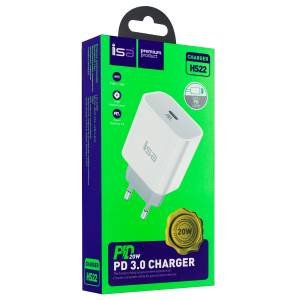 СЗУ HS22 Type-C на Lightning PD20W ISA белое