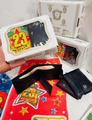 #Набор 2 в 1: Полотенце из микрофибры 25*50см с портмоне. На 23 февраля